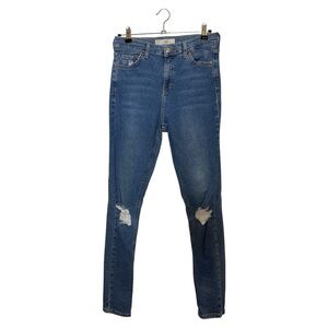Topshop Classic Blue Distressed Women's Jeans Size 30 x 34